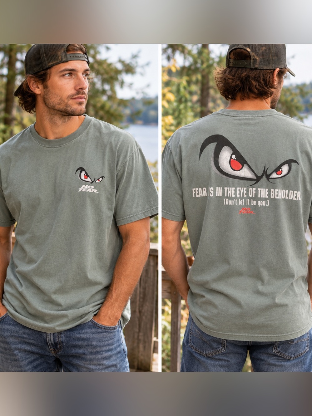 Vintage No Fear “Eye of the Beholder” Graphic Tee
